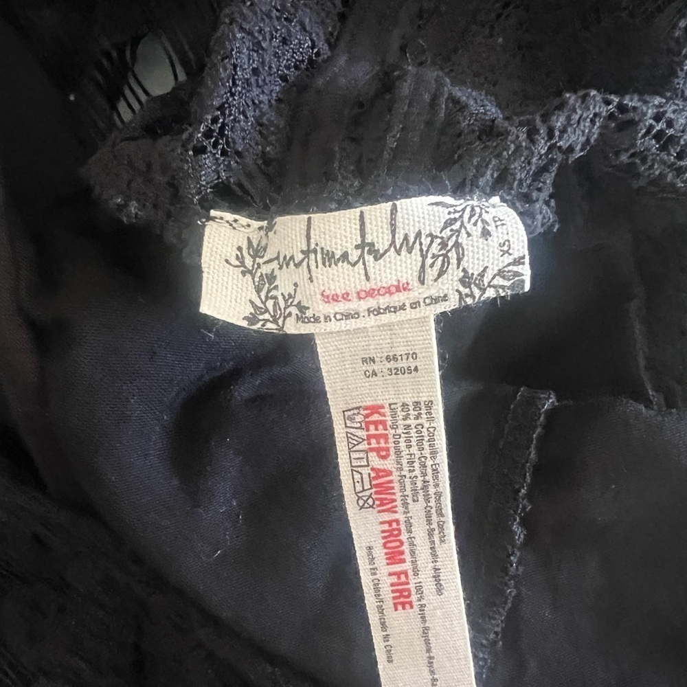 Free People Intimately Black Lace dress - Picture 5 of 6